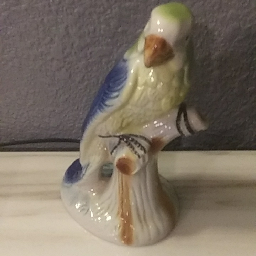 Vintage Porcelain Parrot Statue/ Numbered